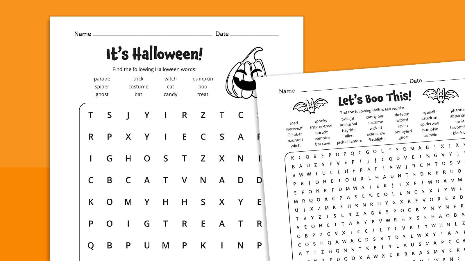 halloween word search free easy medium and hard puzzles