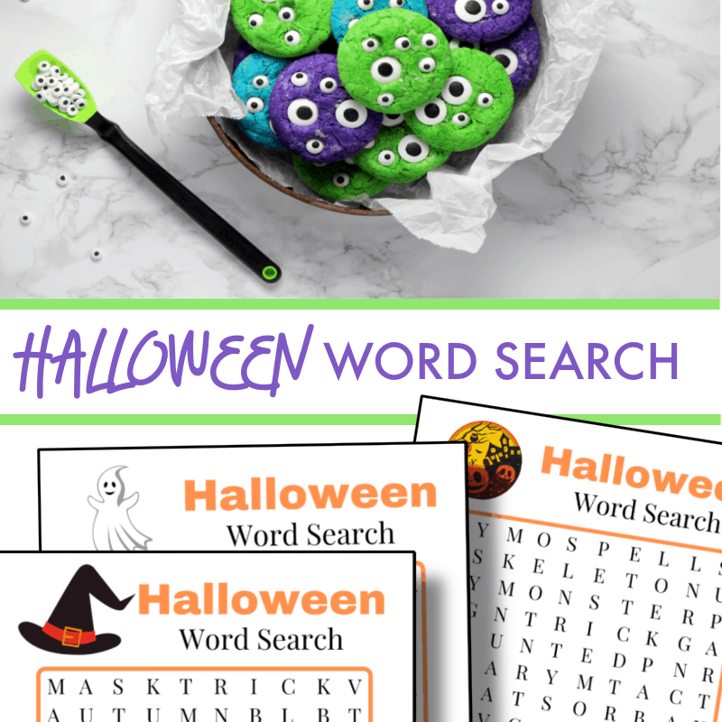 Halloween Word Search Organized 31