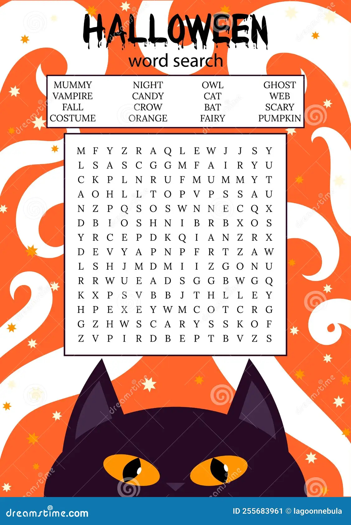 Halloween Word Search Puzzles Free Printable