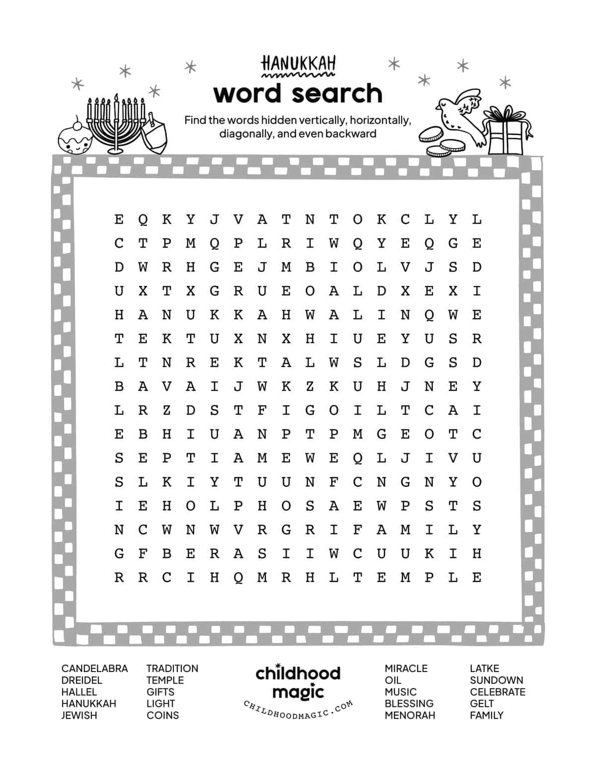 Printable Winter Word Search