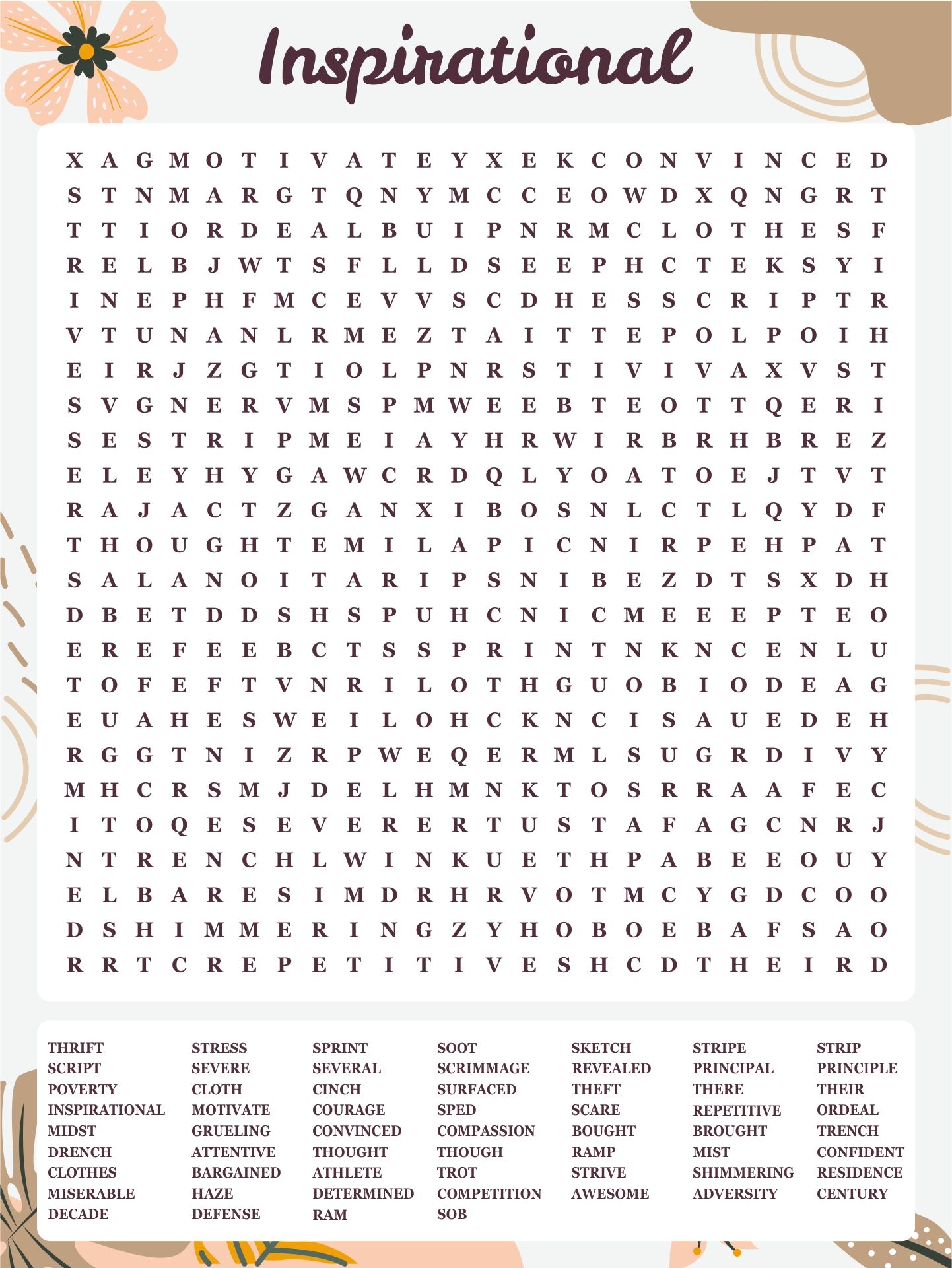Free Printable Word Searches For Adults
