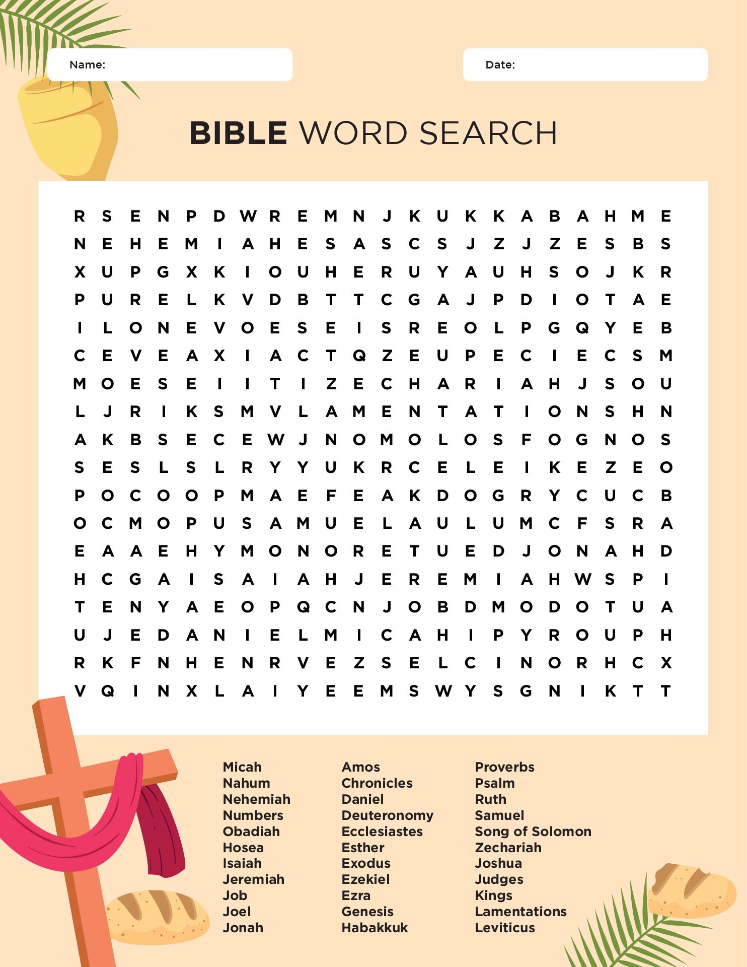 Printable Bible Word Search For Adults