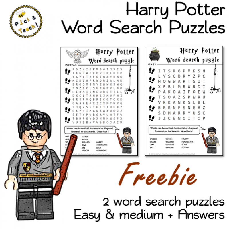 Harry Potter Word Search Puzzles Printable