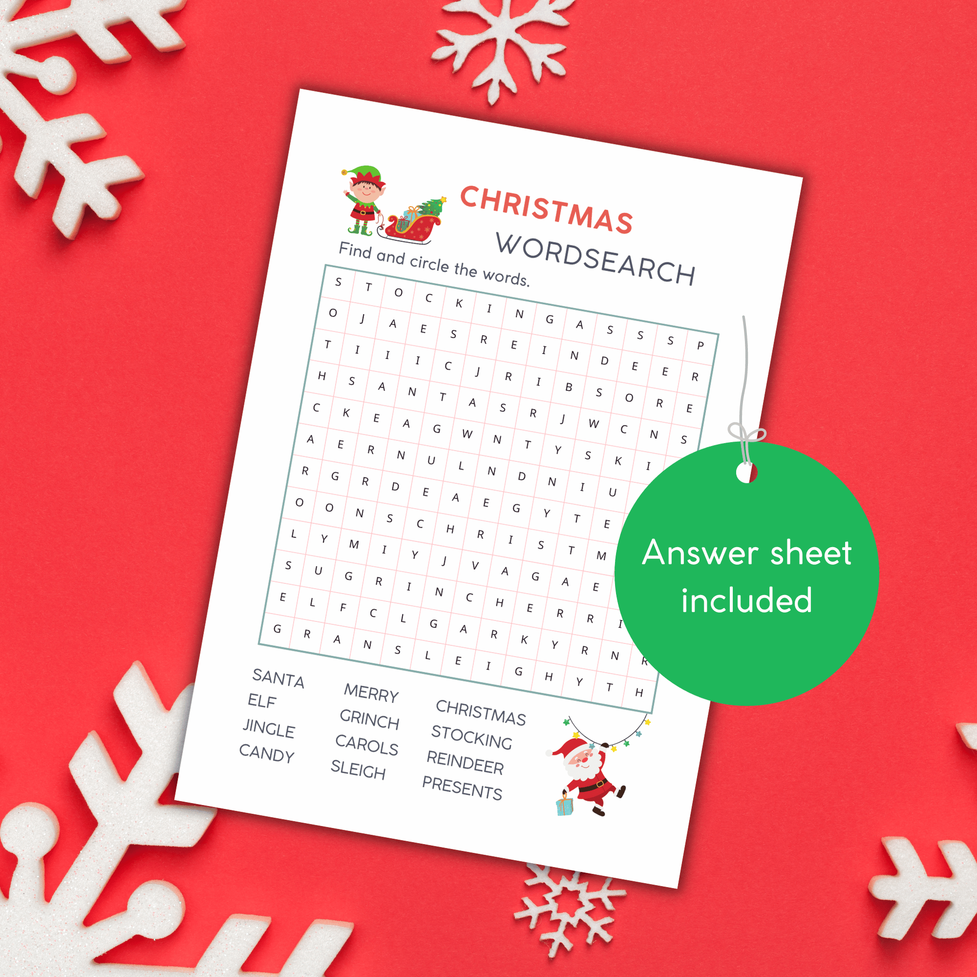Free Printable Christmas Word Searches Pdf