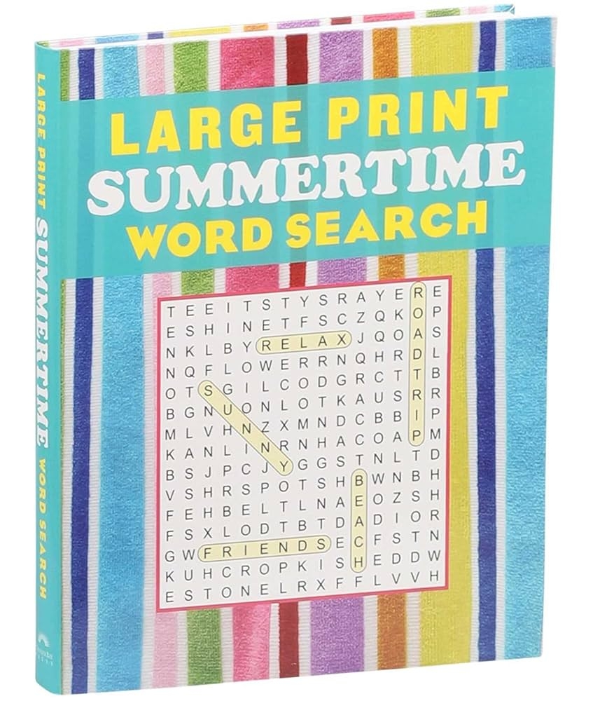 Large Print Summertime Word Search 1 Large Print Puzzle Books 9781667202198 Editors Of Thunder Bay Press Books Amazon