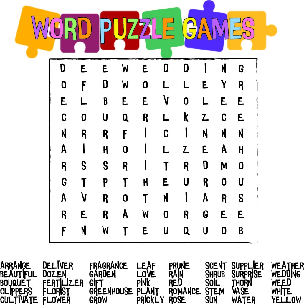 Jumbo Large Print Word Search Free Printable