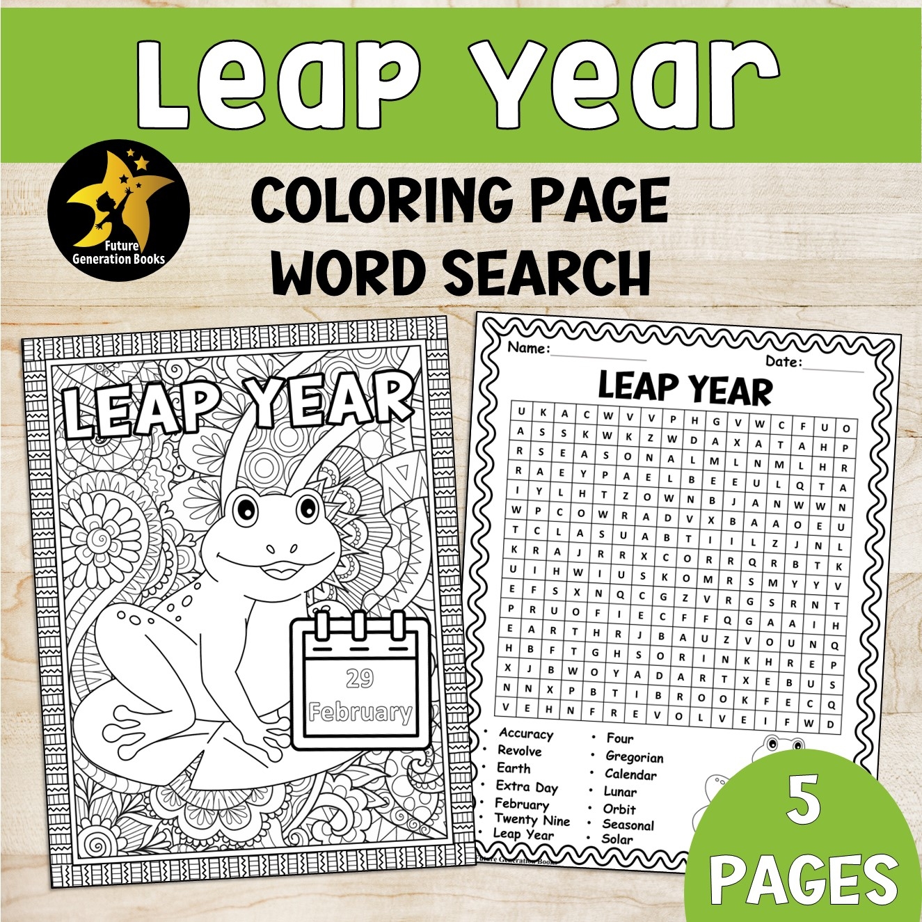 Leap Year 2024 Activities 2nd Grade Word Search Coloring Page Worksheet Leap Day Made By Teachers