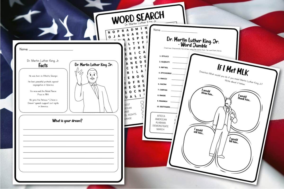 Martin Luther King Jr Worksheets Free Printables Frugal Mom Eh 