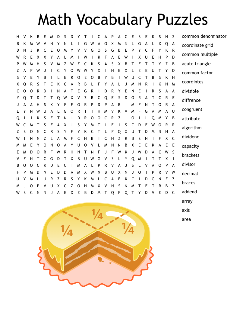 Math Word Search WordMint