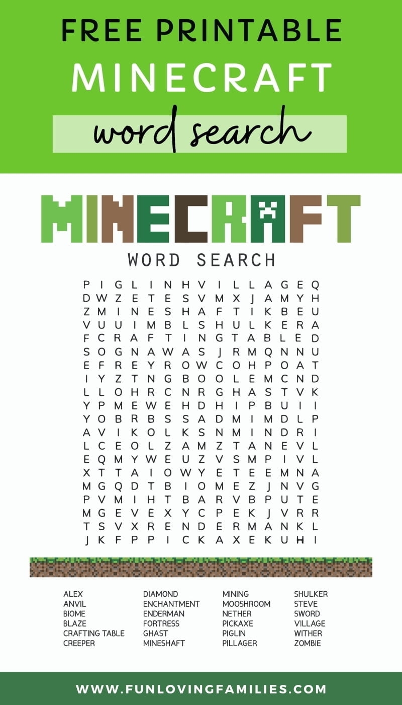 Free Printable Word Searches For Kids Pdf