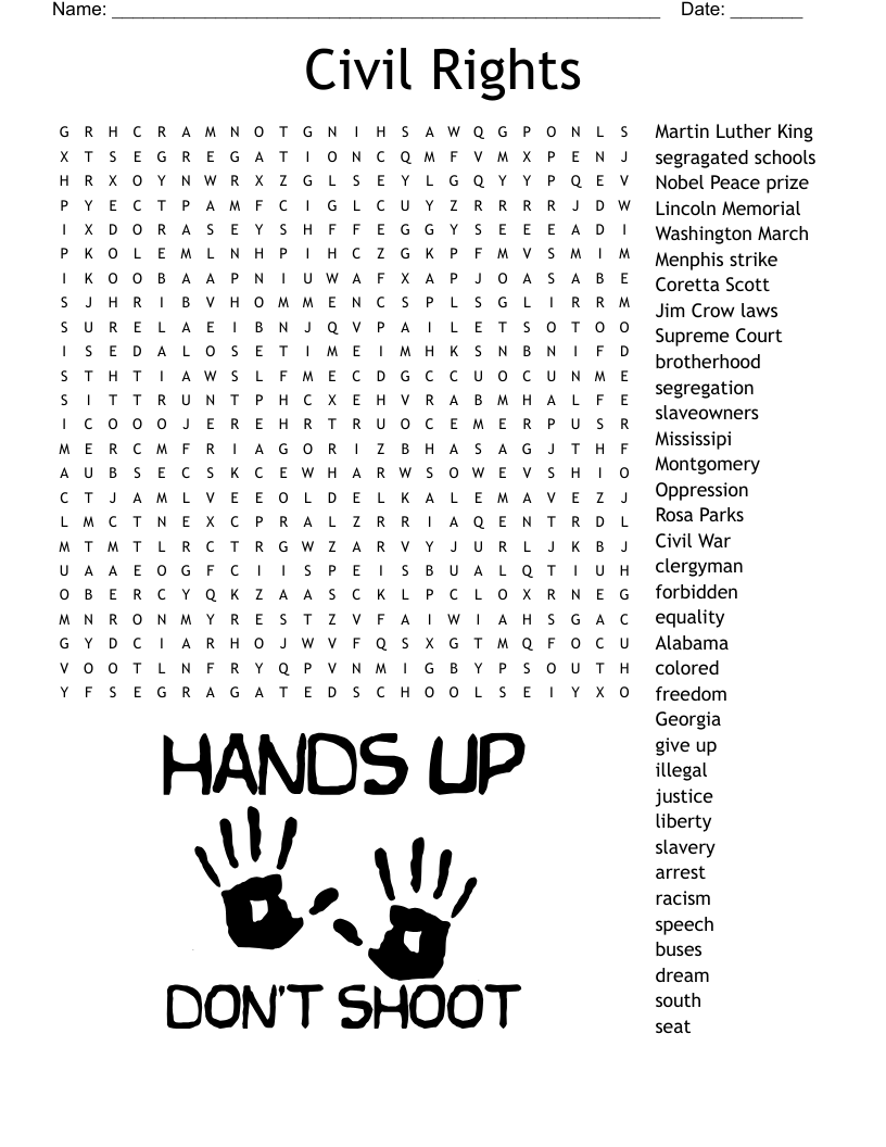 MLK Word Search WordMint