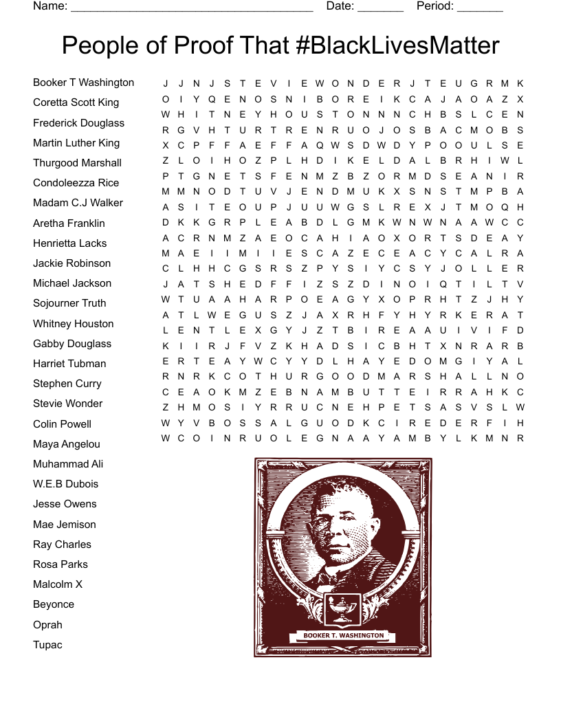 MLK Word Search WordMint
