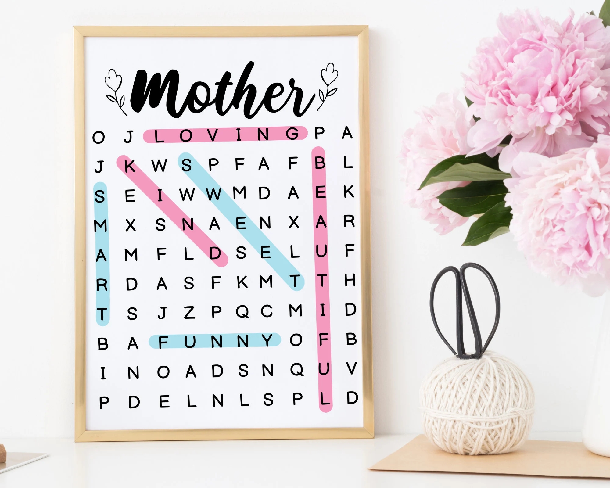 Word Search For Mother's Day