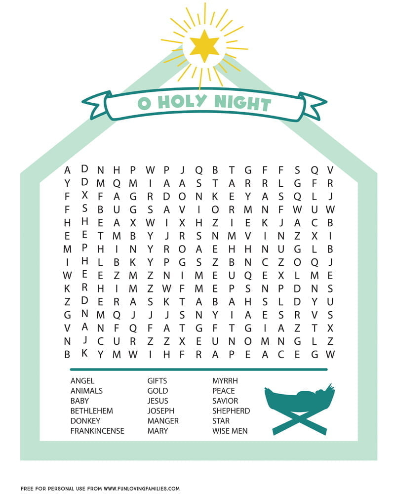 Free Religious Word Search Printables