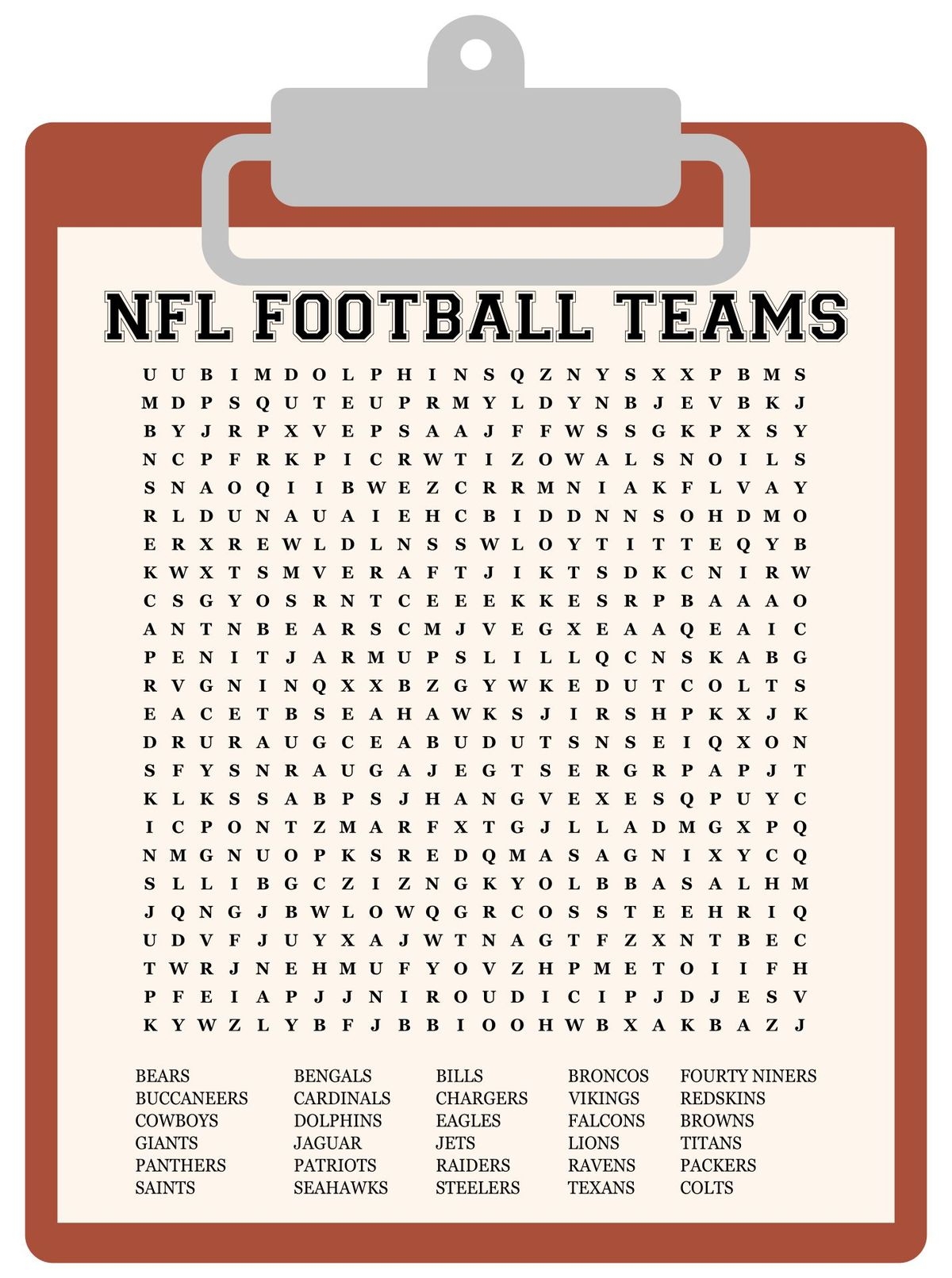 NFL Football Team Word Search 14 Free PDF Printables Printablee NFL Football Team Word Search 14 Free PDF Printables Printablee