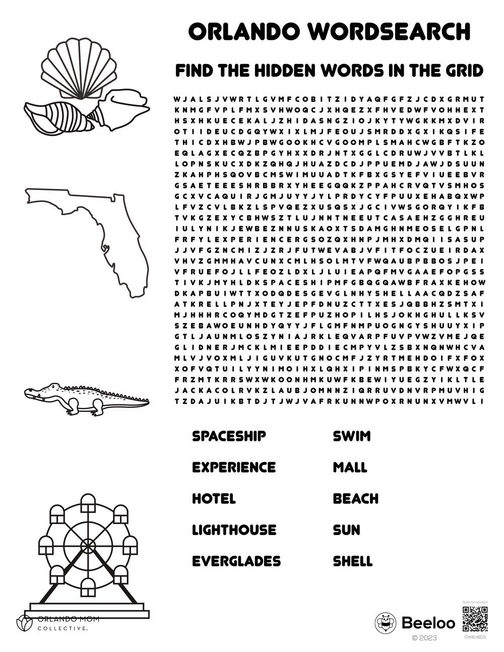 Orlando themed Word Searches Beeloo Printable Crafts And Activities For Kids
