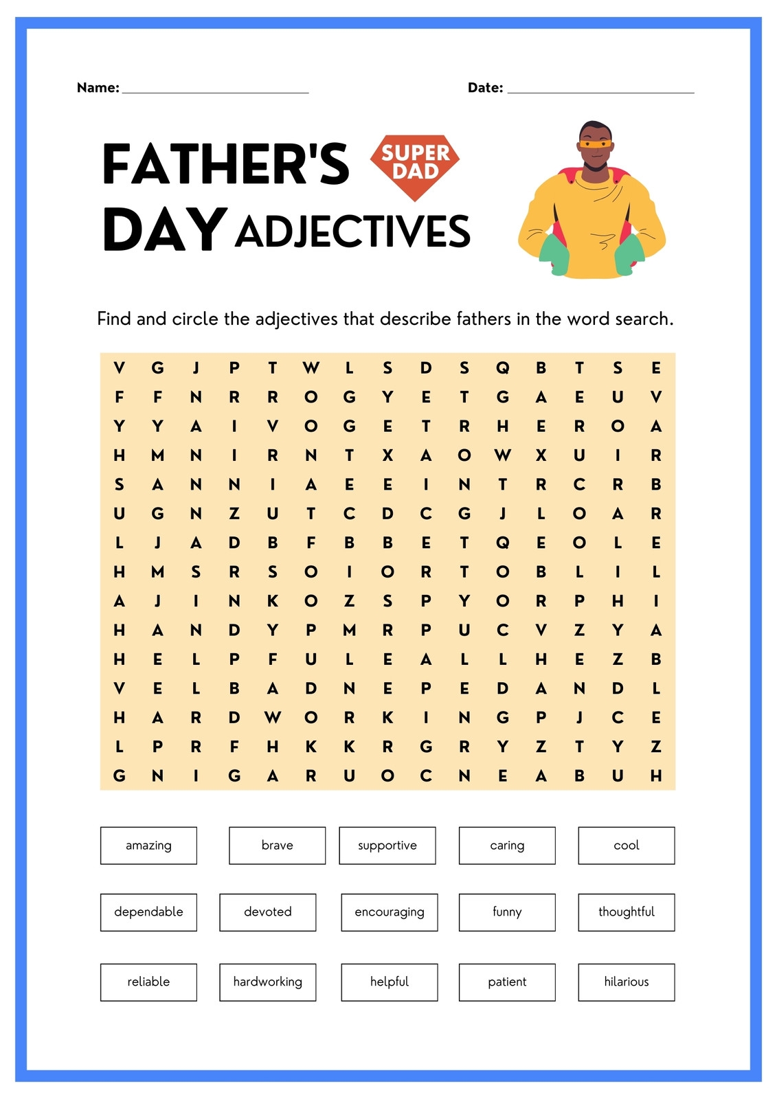 Page 7 Free Printable Word Search Worksheet Templates Canva