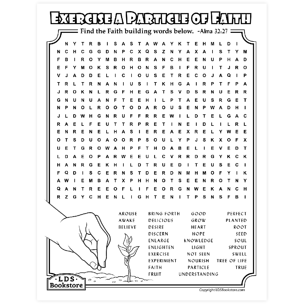 particle of faith activity page printable