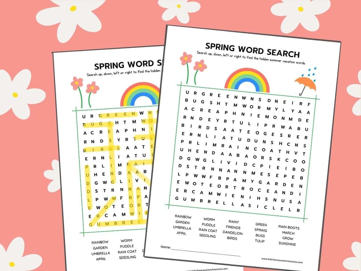 play spring word games for kids