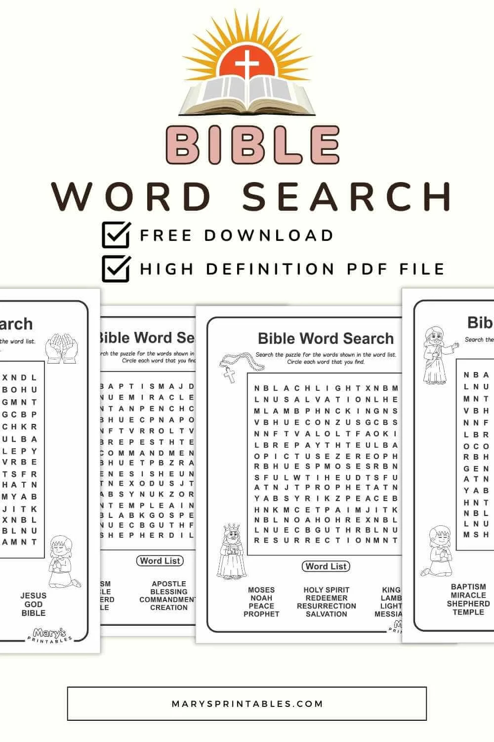Free Printable Bible Word Search Pages