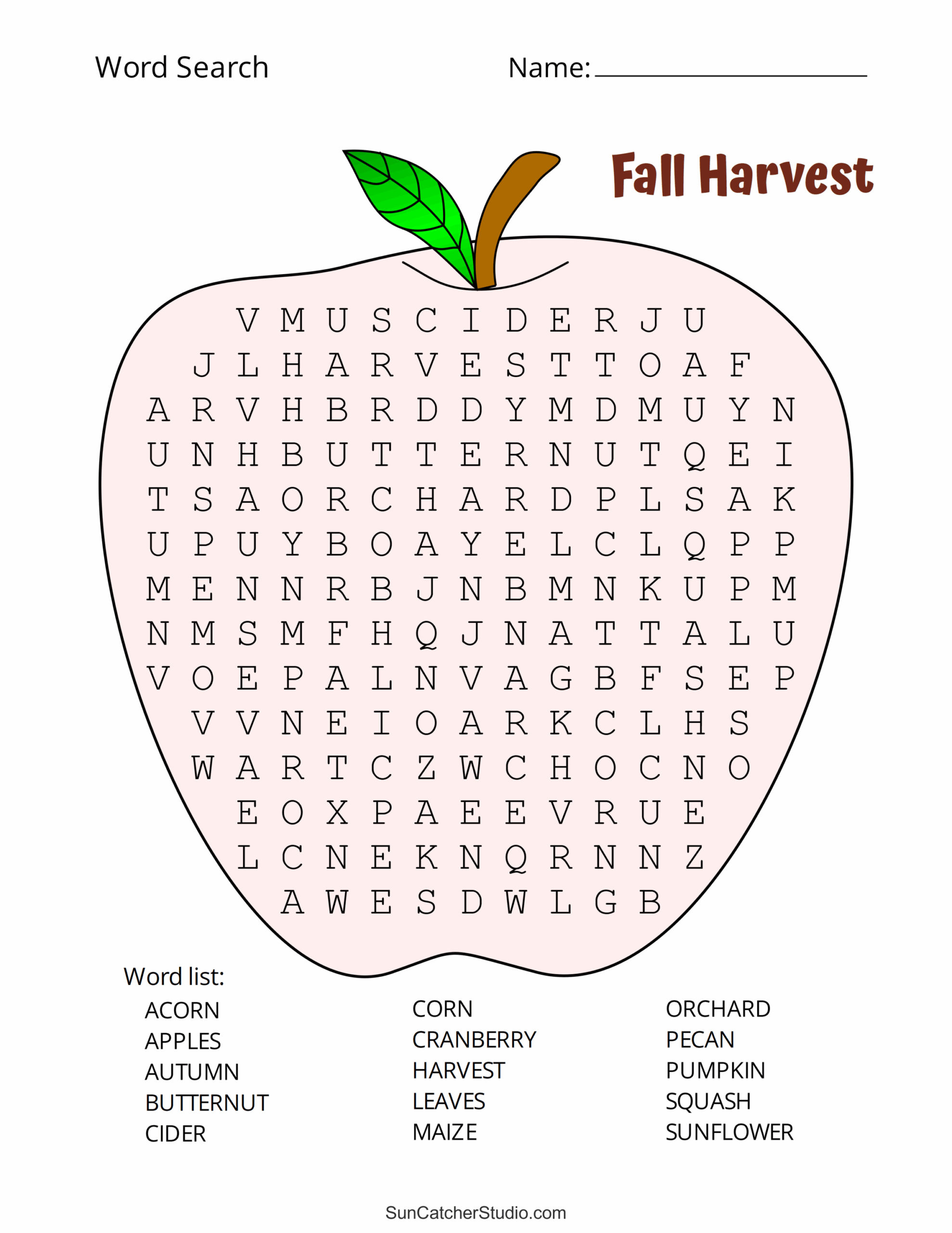 printable fall word search puzzles autumn word search free