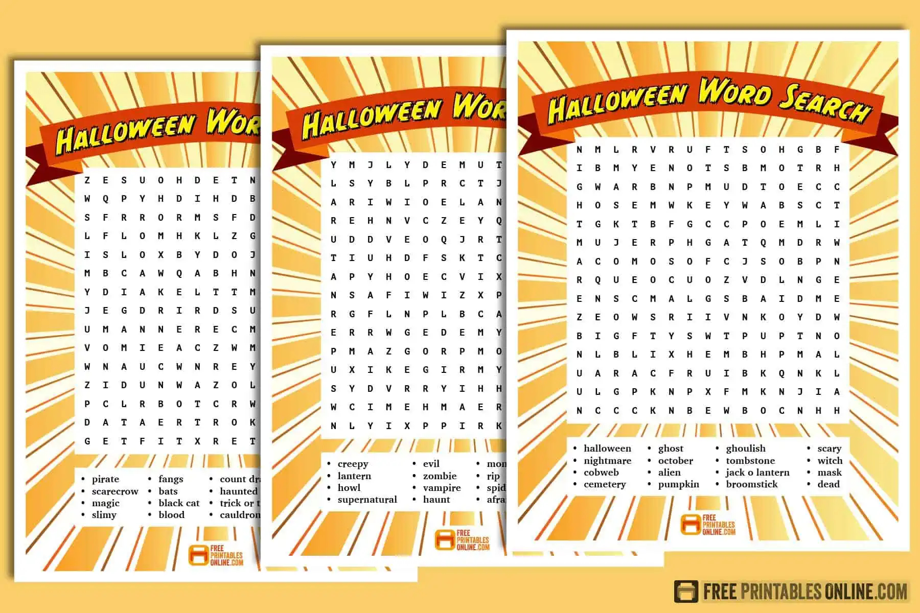 printable halloween word search games free printables online
