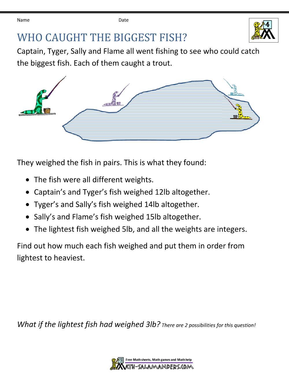 Printable math word problems who caught the biggest fish gif 1000 1294 