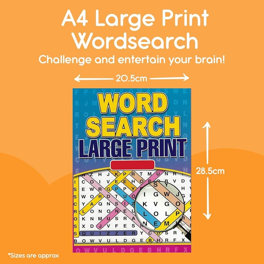 Word Search Large Print Pdf