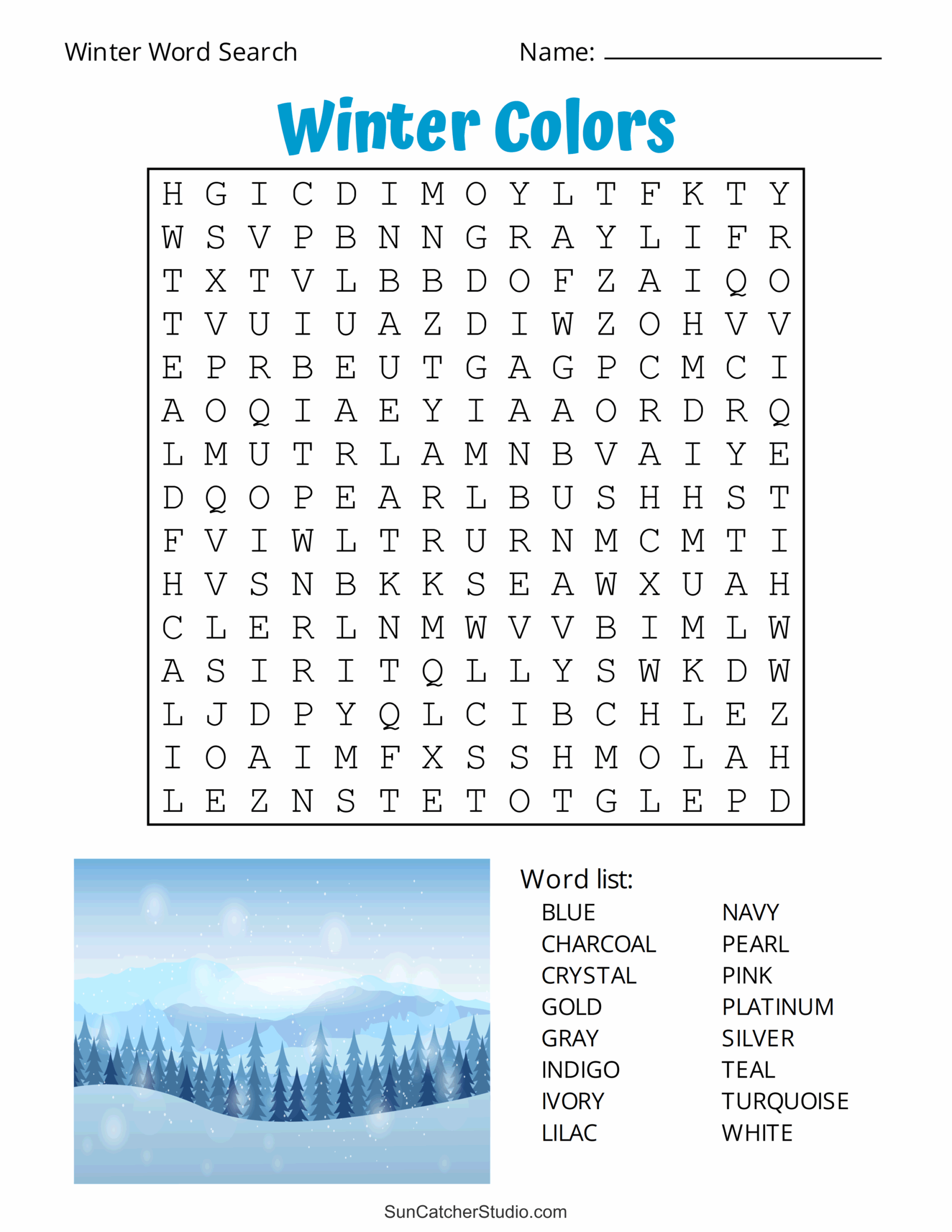 printable winter word search puzzles word find free printables