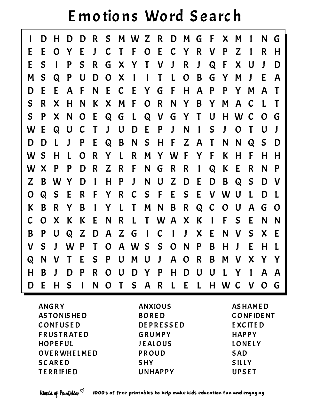 printable word search world of printables