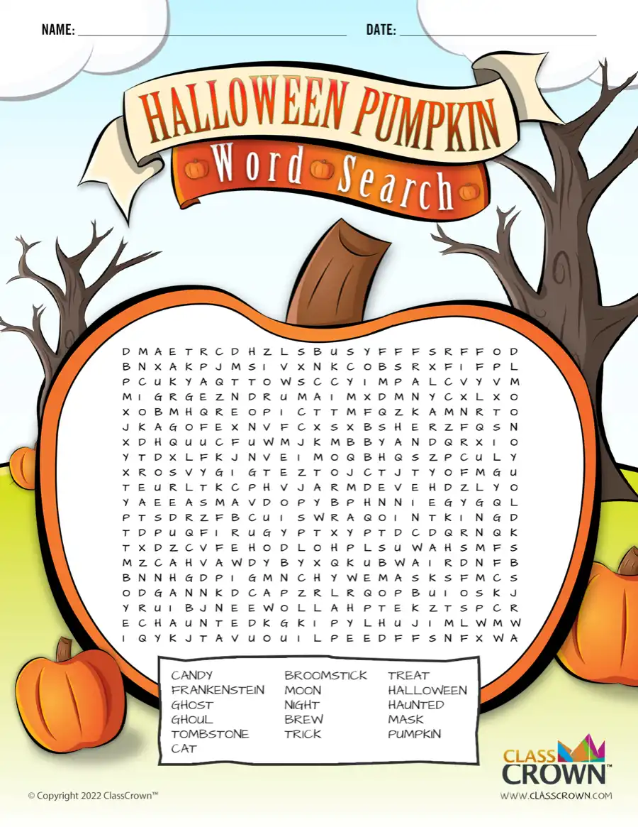 Word Search For Halloween Printable Word Search For Halloween Printable