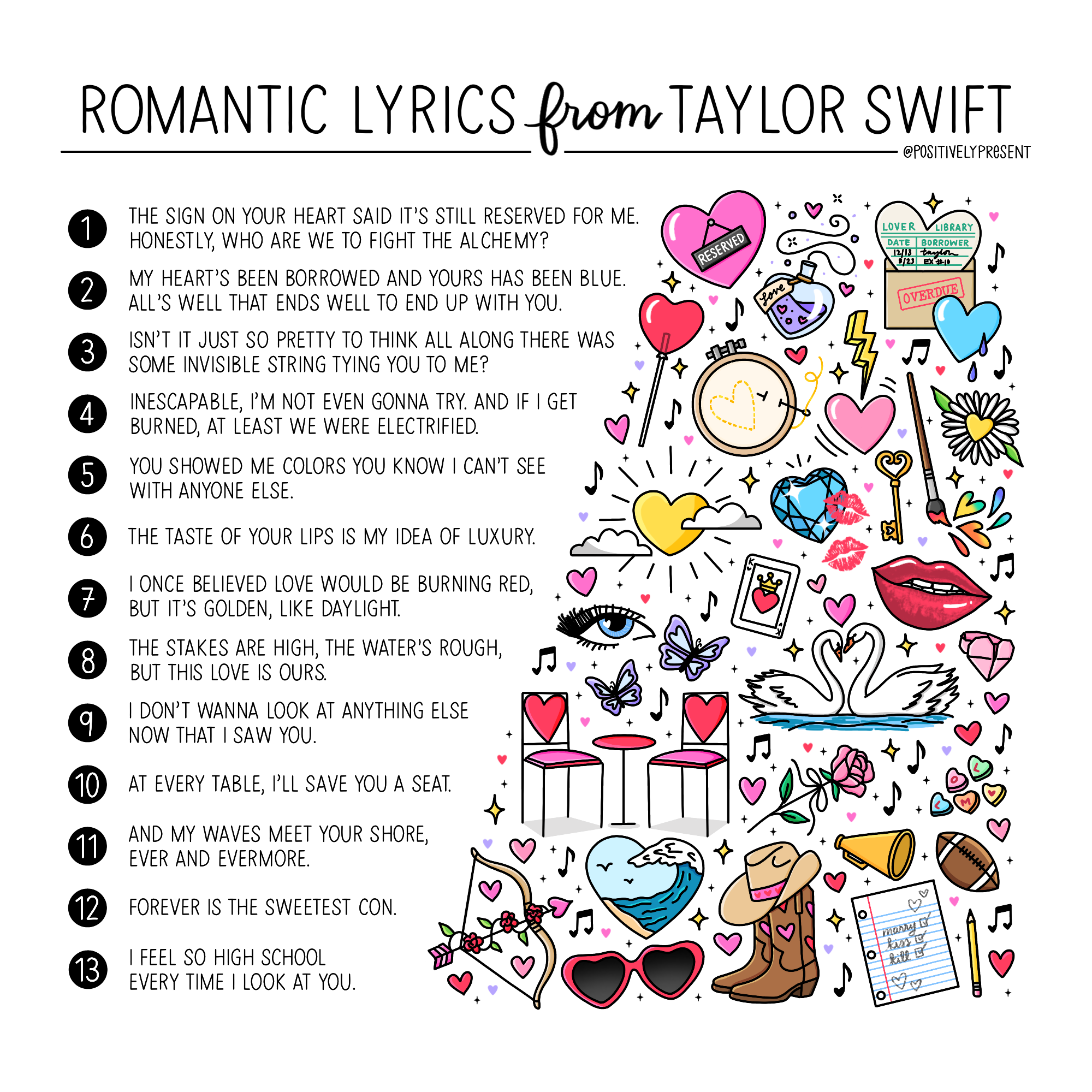 Romantic Lyrics From Taylor Swift Positively Present