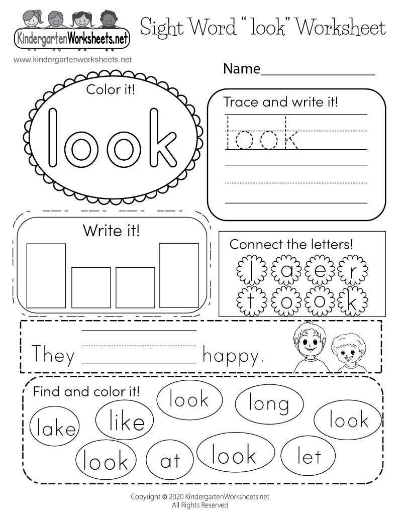 Free Word Searches For Kindergarten Printable