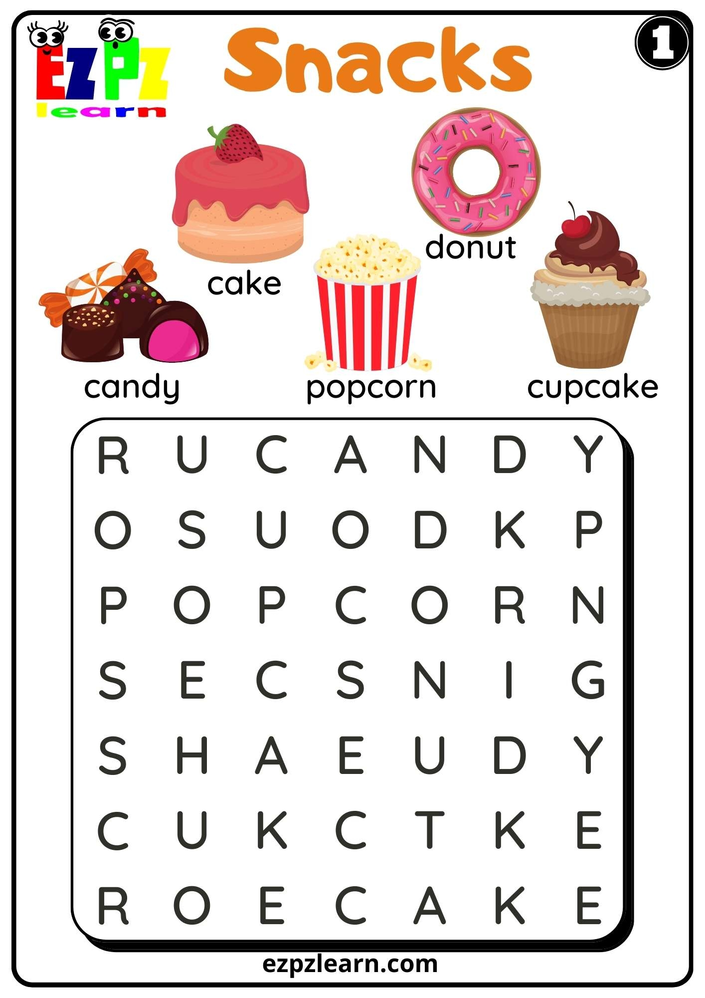 Kindergarten Word Searches Free Printable