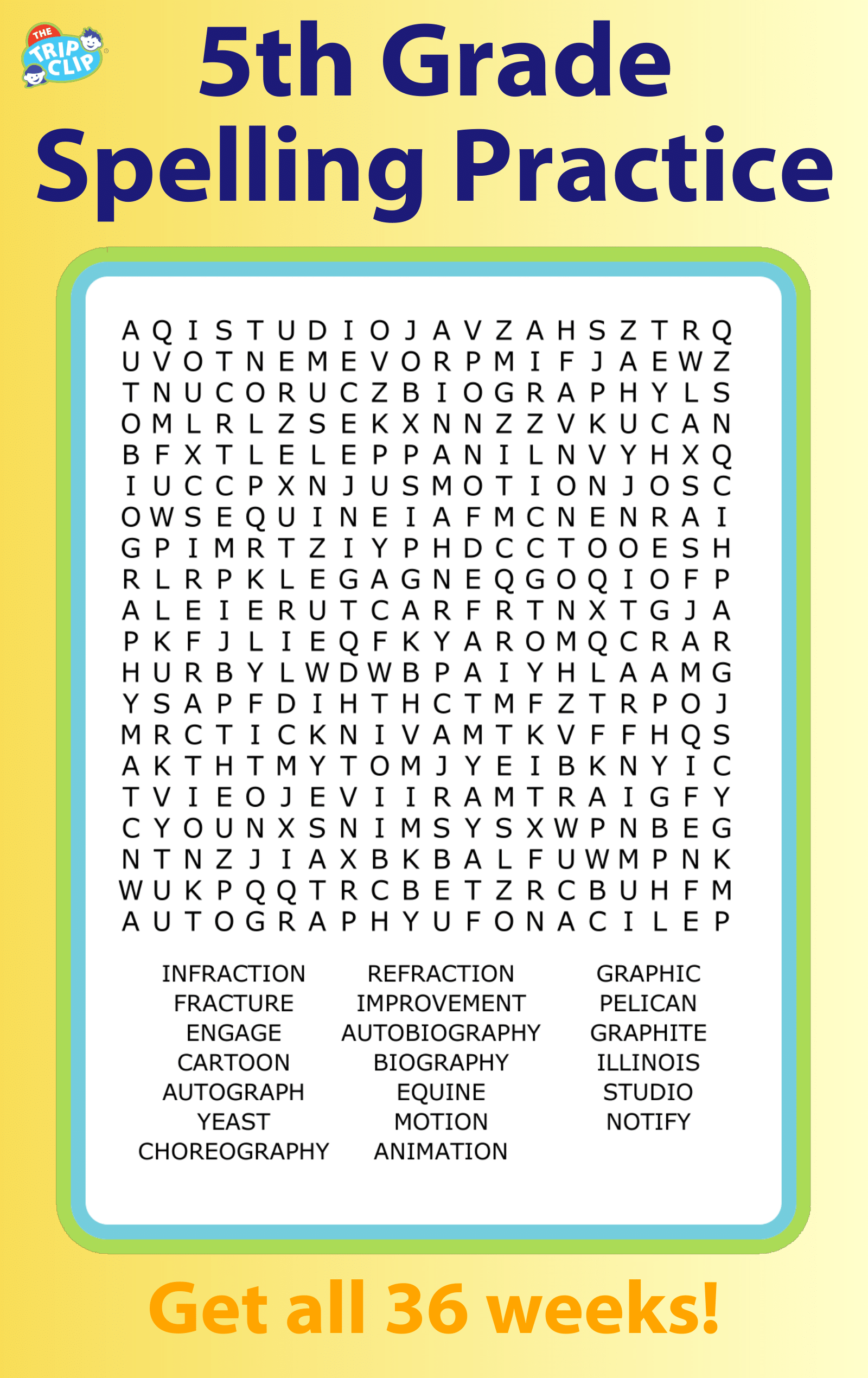 spelling word search pdf