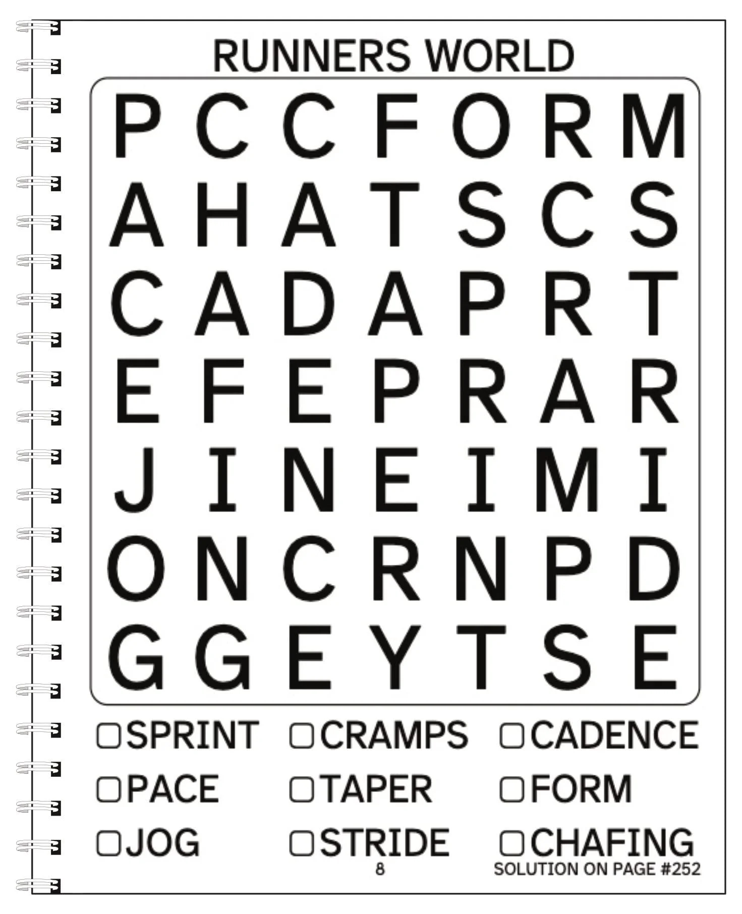 spiral bound word search puzzles for seniors jumbo print edition with 250 unique puzzles walmart
