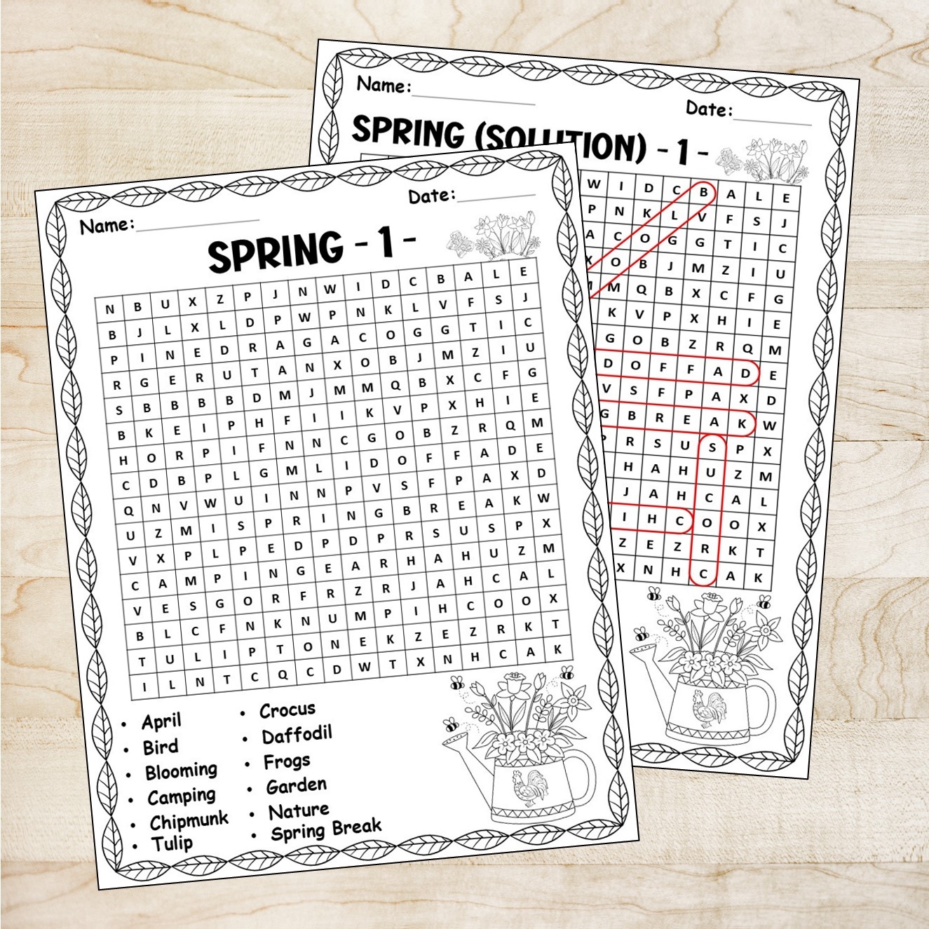 Word Search Printable Spring Break Word Search Printable Spring Break