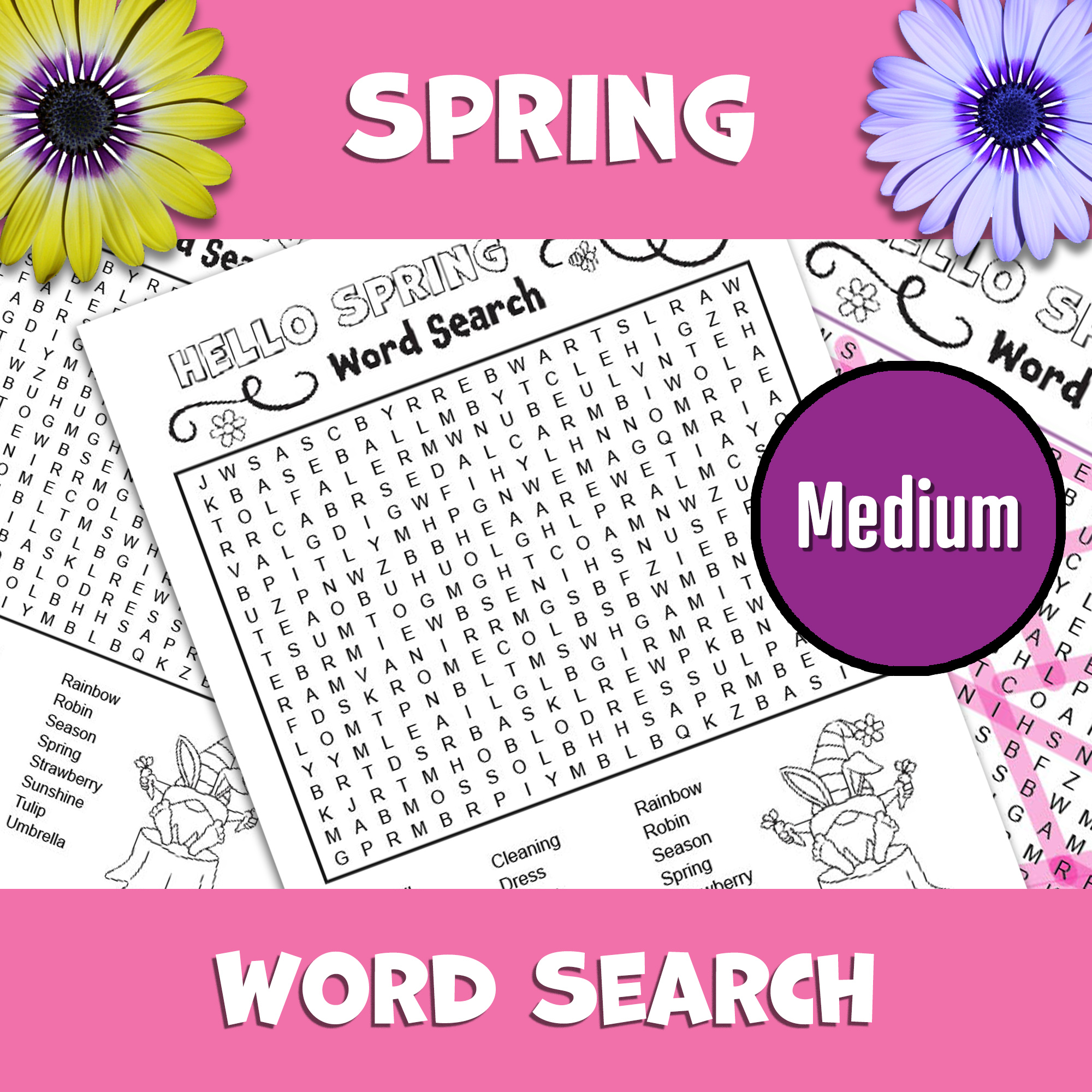 Free Printable Spring Word Search Pages