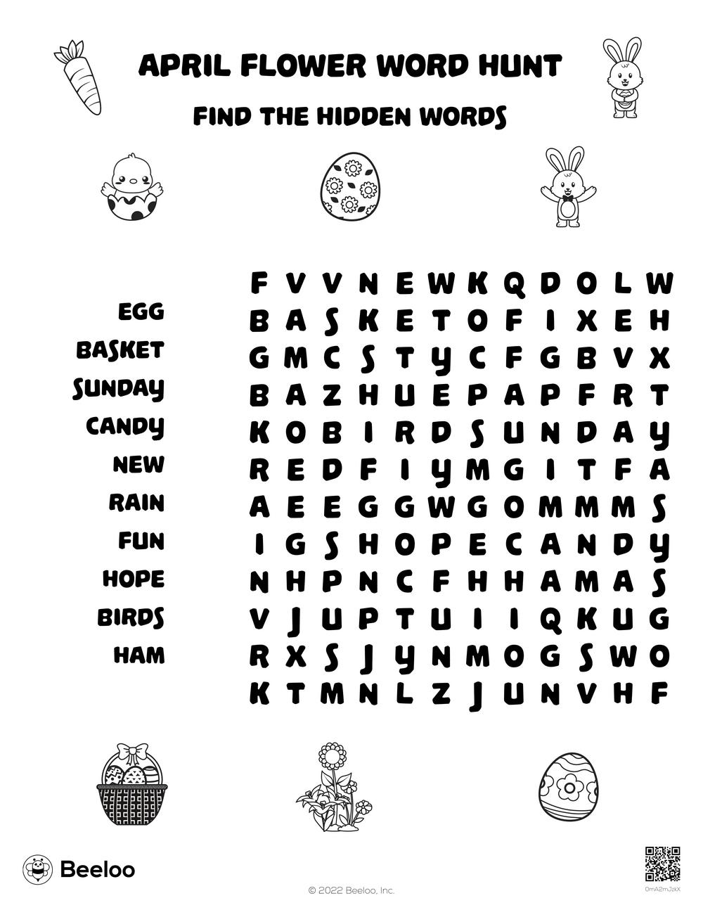 springtime easter themed word searches beeloo printable crafts