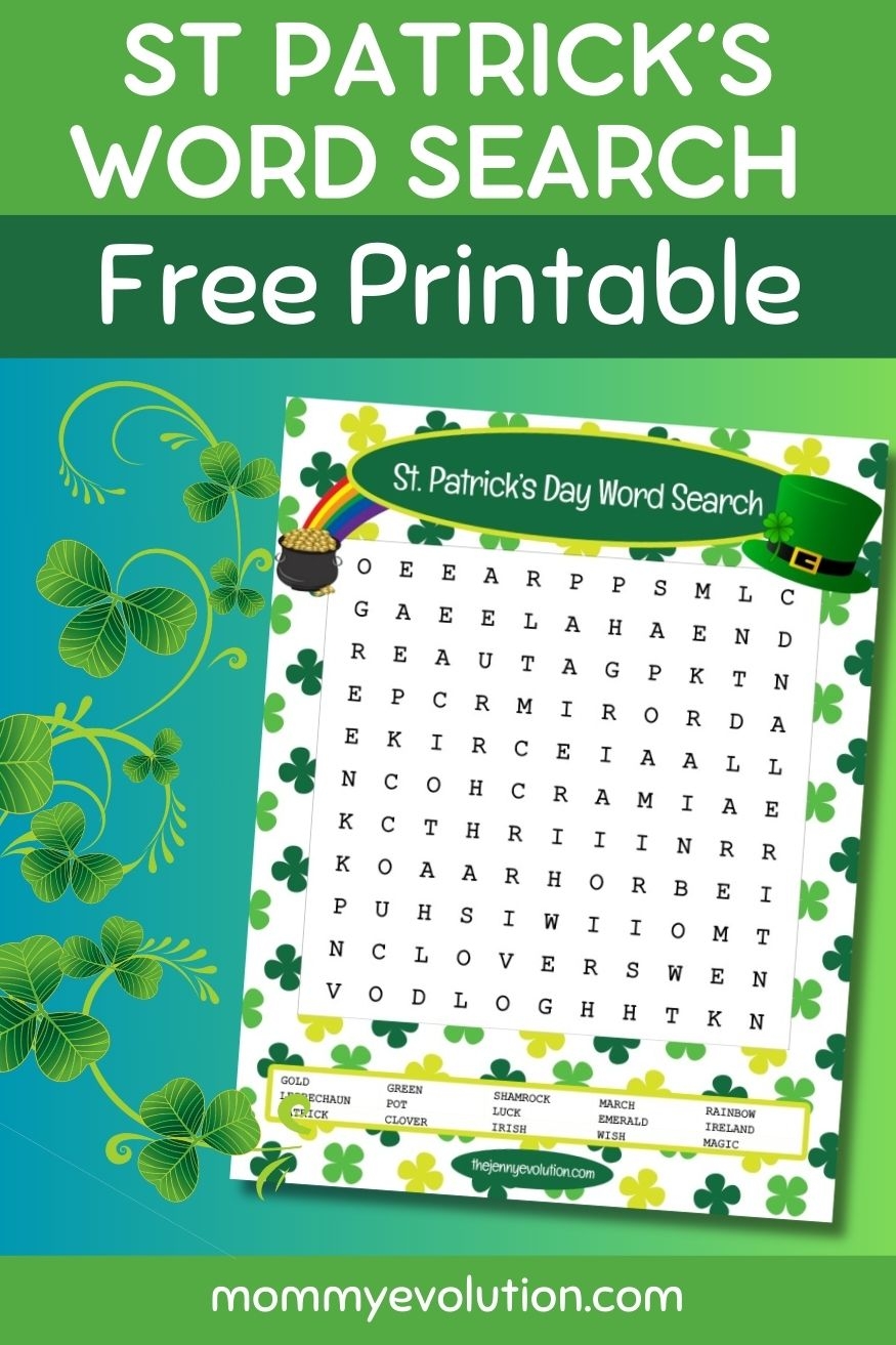 St Patricks Day Word Search Puzzle Mommy Evolution St Patricks Day Word Search Puzzle Mommy Evolution