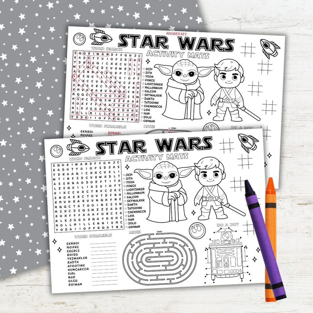Star Wars Activity Mats Free Printable For Homeschool Fun