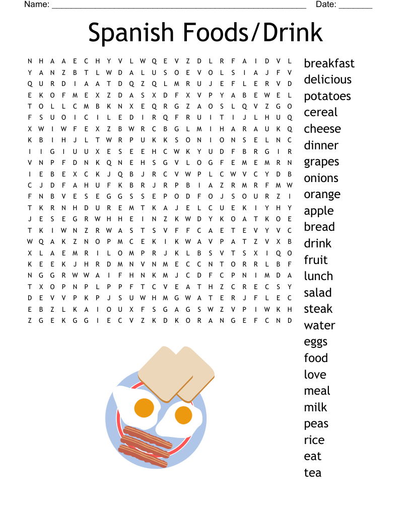Summer Food Drink Word Search WordMint