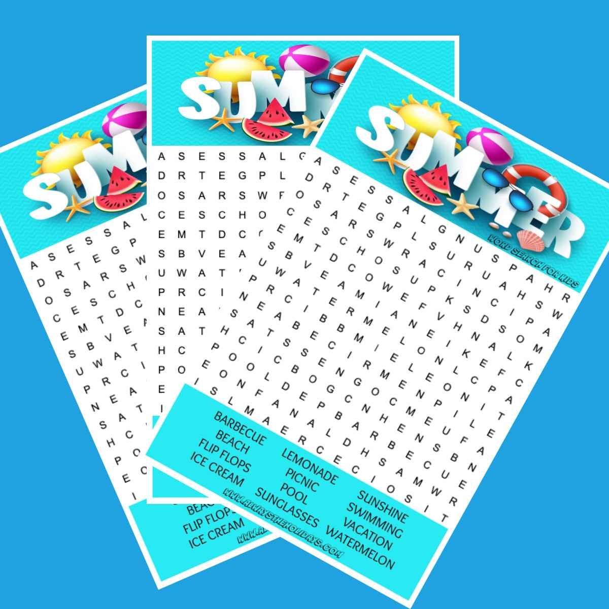 summer word search printable free word search u0026 answer key