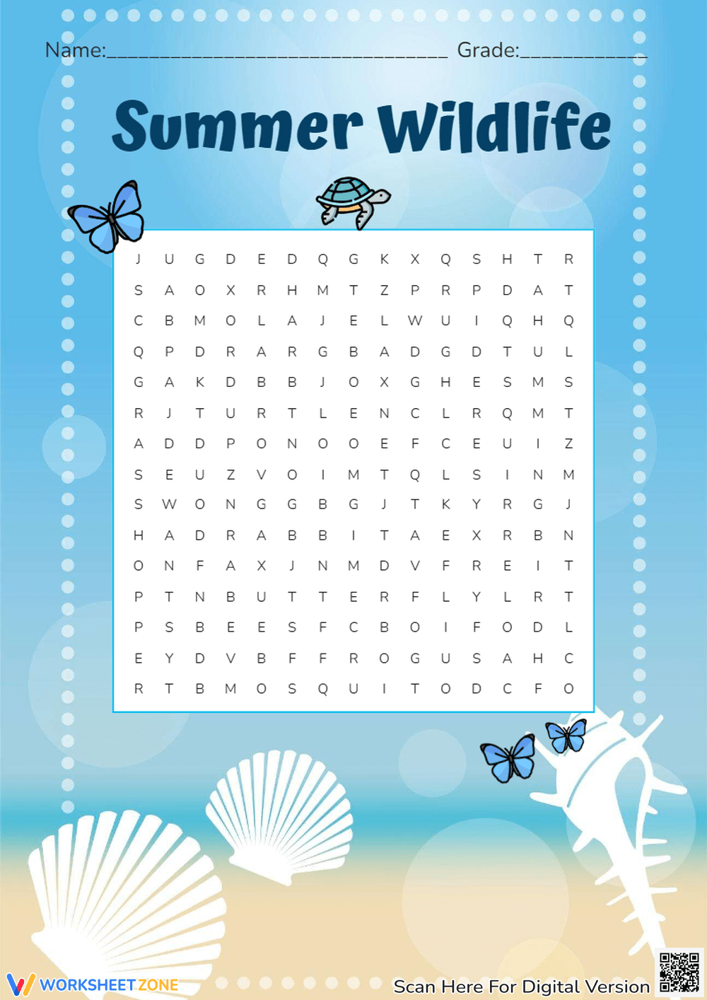 Summer Word Search