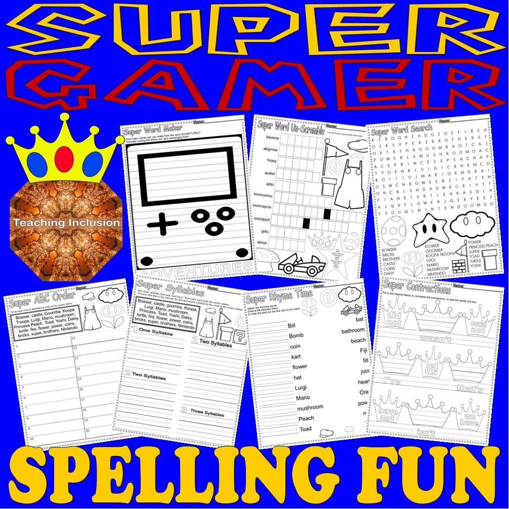 Super Mario Word Search Free Printable