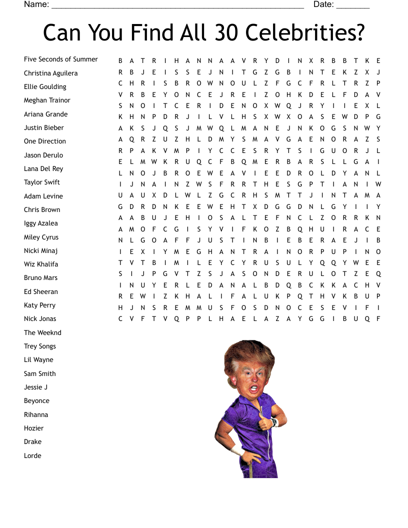 Taylor Swift Word Search For Kids