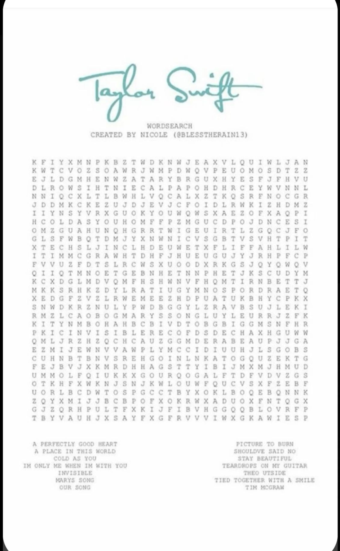 Taylor Swift Wordsearch Wallpapers Wallpaper Cave
