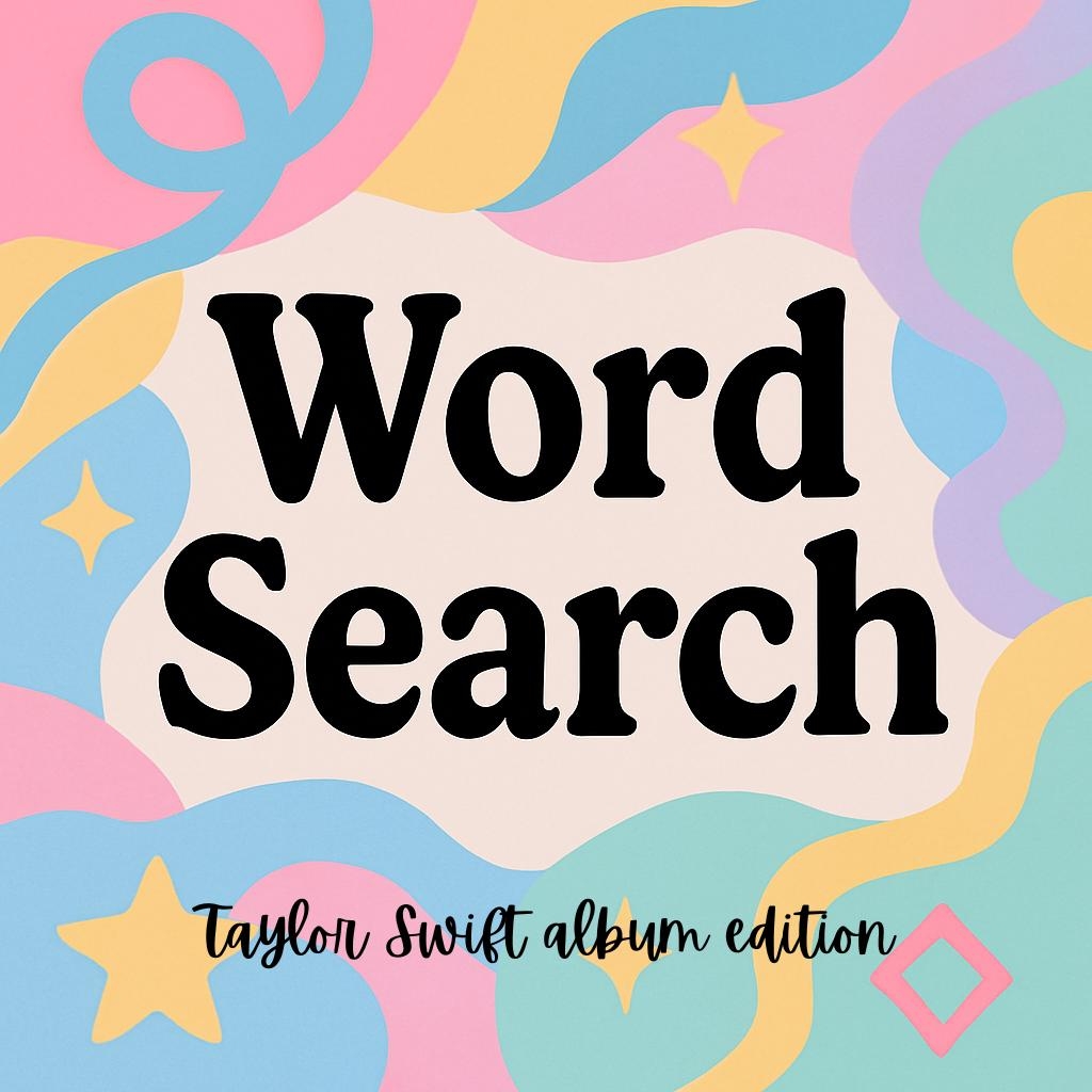 Taylor Swiftie Word Search Etsy