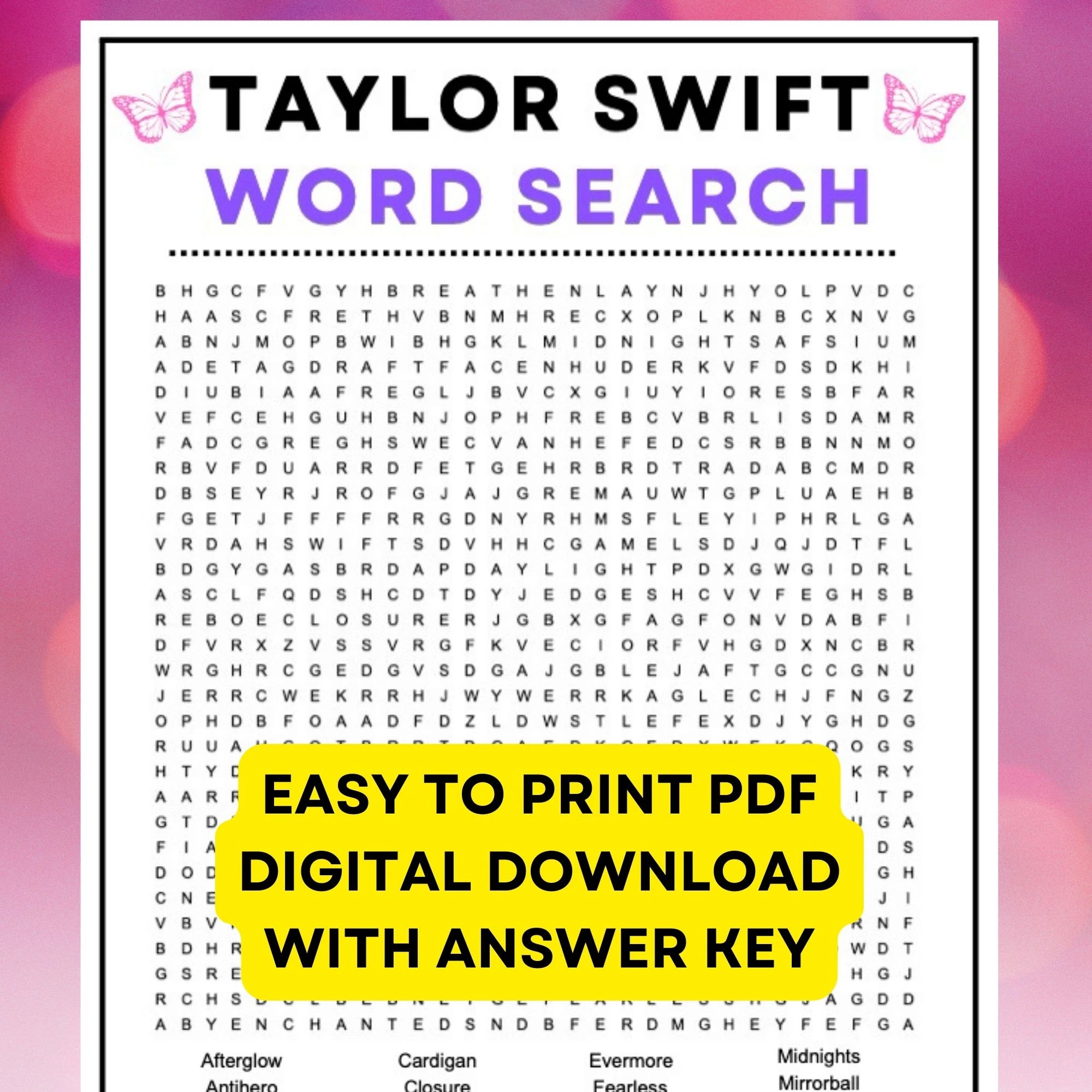 Taylor Word Search Etsy