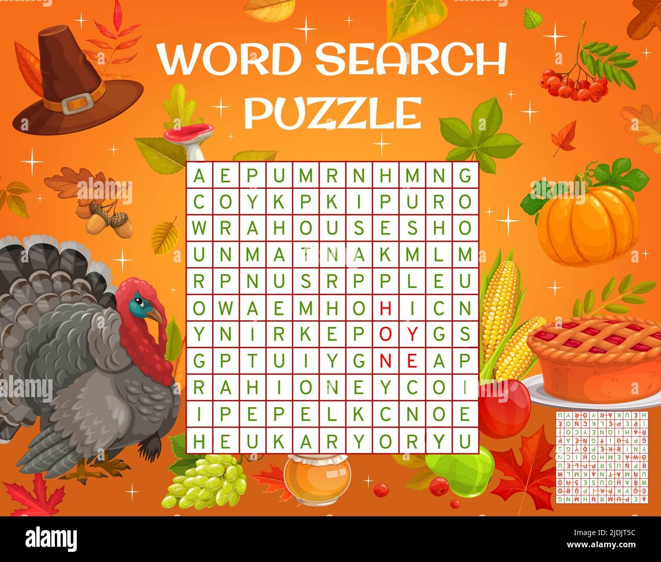 Printable Thanksgiving Word Search For Kids